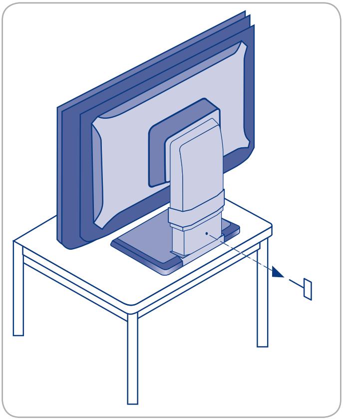 LACIE 324 EASYHOOD LOGICIEL DE CALIBRATION COLORIMÈTRE - À propos de la cheville du socle LCD - 2