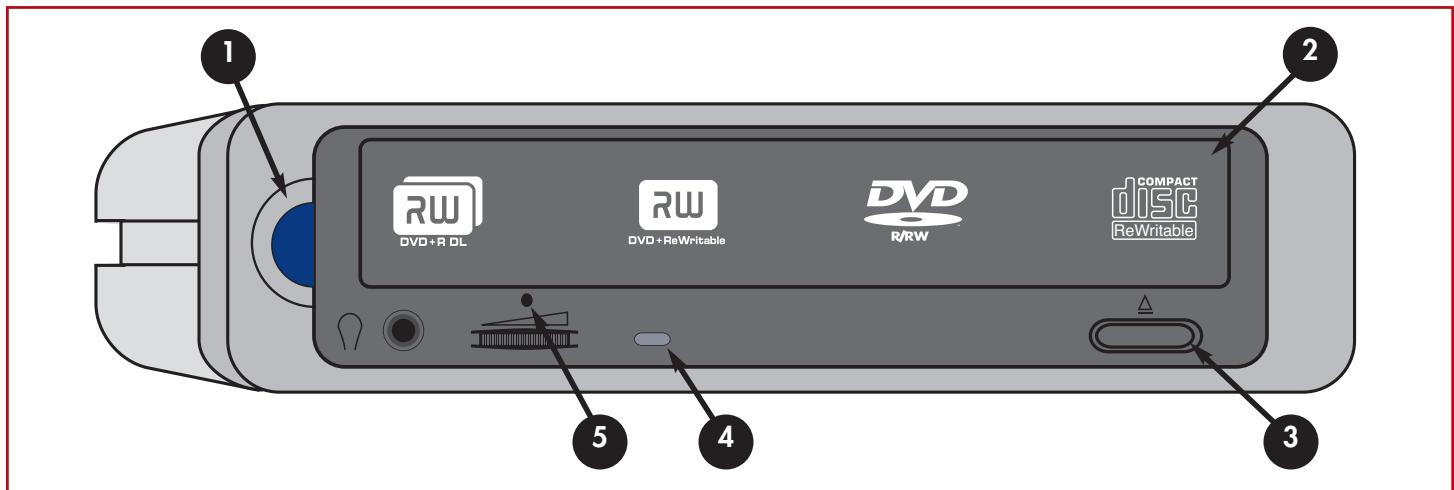 LACIE D2 DVD±RW AVEC LIGHTSCRIBE & TOAST 6 TITANIUM - Vues du graveur - 1