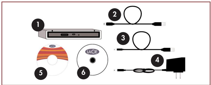 LACIE SLIM DVD±RW WITH LIGHTSCRIBE #300820 - Enregistrement DVD double couche - 1