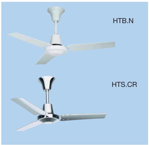 UNELVENT HTB & HTS - PALES MÉTALLIQUES - VENTILATEURS DE PLAFOND   Séries HTB - HTS - Pales métalliques - 1