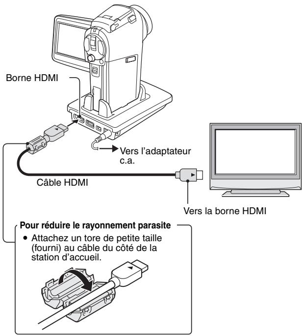 LOGICOM-SANYO XACTI VPC-HD2 - Connexion à la borne HDMI - 1