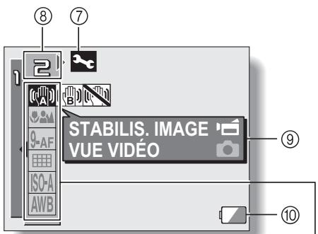 LOGICOM-SANYO XACTI VPC-HD2 - AFFICHAGE DES ÉCRANS DE RÉGLAGE DE PRISE DE PHOTOS/REALISATION DE VIDEO CLIP - 1