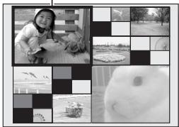 LOGICOM-SANYO XACTI VPC-HD2 - Pour passer à la lecture en mode Art depuis la lecture normale, repoussez la commande de zoom deux fois vers le [W] ([]). Repoussez-là une fois depuis l'affichage de lecture 9 images. - 1