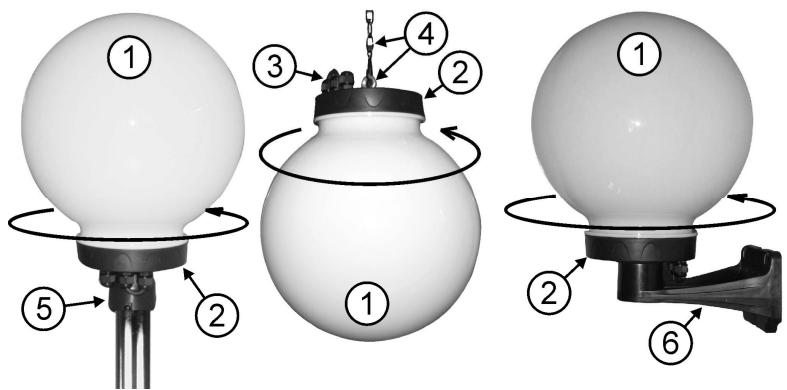 BEGLEC LED BALL OUTDOOR - Description: - 1