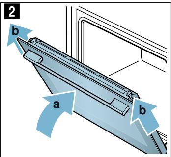SIEMENS HB573ABR0 - Décrocher la porte de l'appareil - 2