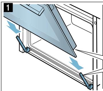 SIEMENS HB573ABR0 - Accrocher la porte de l'appareil - 1