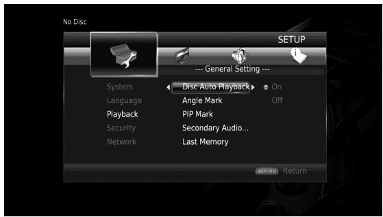 YAMAHA BDS 477 - Seccione unaOPTION del menu. - 1