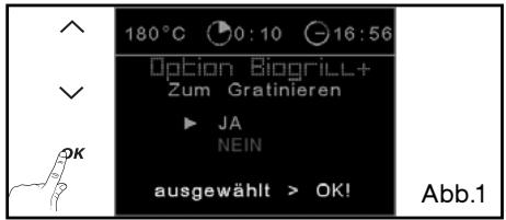 DE DIETRICH DOP1180X - - NUTZUNG DER FUNKTION "OPTION BIOGRILL +" - 1
