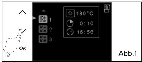 DE DIETRICH DOP1180X - -Einen Garmodus aus der Funktion "Speicher" verwenden - 1