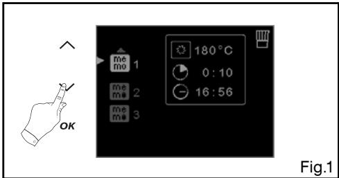 DE DIETRICH DOP1180X - - Utilisez une cuisson enregistrée dans la fonction "mémoires - 1