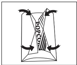 SHARP R242W - Información importante sobre la función de palomitas de maíz del microondas: - 1