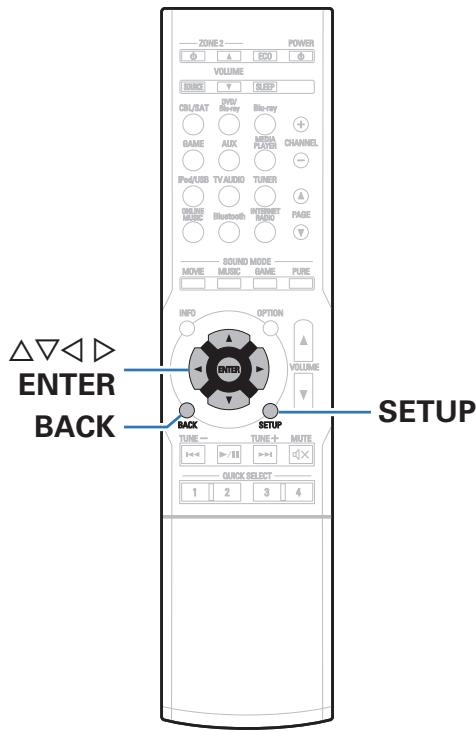 DENON AVR-X1300W - Plan du menu de l'interface graphique - 1