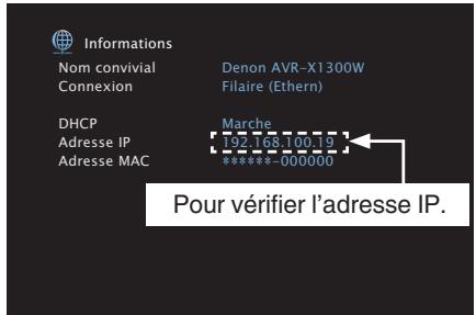DENON AVR-X1300W - Contrôle de l'appareil à partir d'un contrôle web - 1