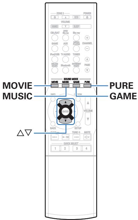DENON AVR-X1300W - Sélection d'un mode d'écoute - 1