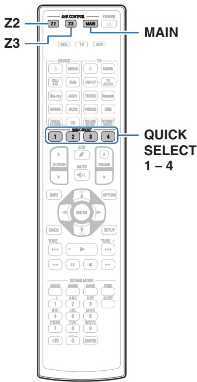 DENON AVR X4200W - Fonction de selection rapide plus - 1