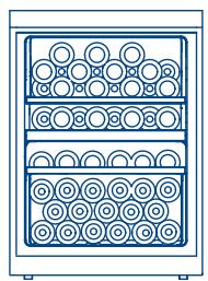 HAIER WS151GDBI - Bauteilbezeichnungen des Weinkühlschranks - 2