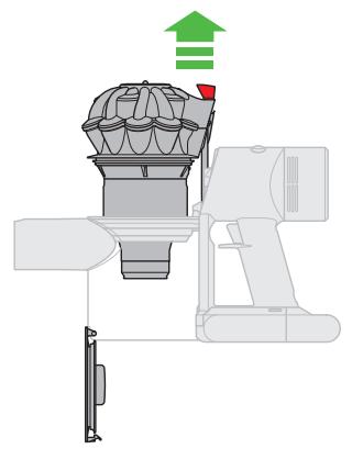 DYSON V8 ABSOLUTE PRO - Levoyant est allumé pendant la charge. - 8