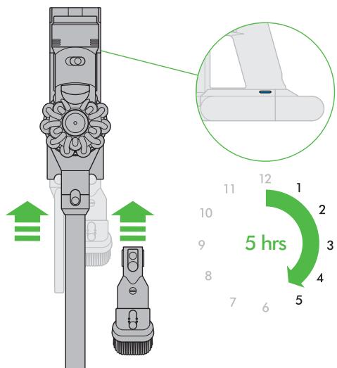 DYSON V8 ABSOLUTE PRO - Levoyant est allumé pendant la charge. - 3