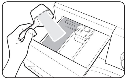 SAMSUNG WD80J6A10AW - Pourmettre desagents de lavage dans le tiroir à lessive - 1