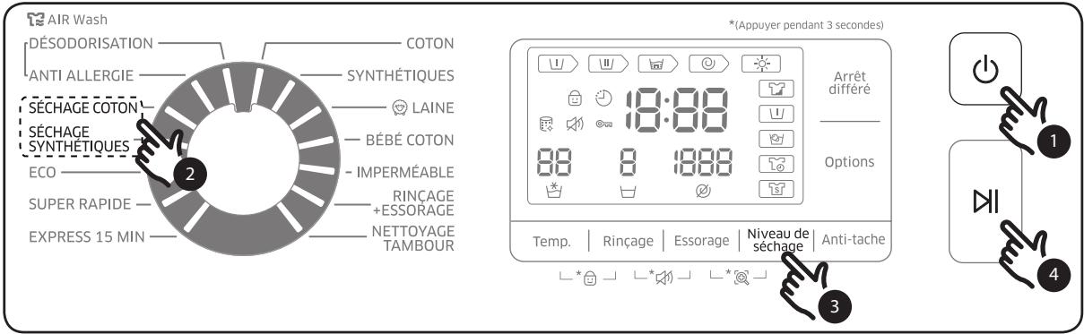 SAMSUNG WD80J6A10AW - Sechage vêtements uniquement - 1