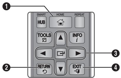 SAMSUNG BD H6500 - Boutons de la télécommande utilisés pour le menu des paramètres - 1