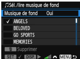 CANON EOS 1200D - Sélection de la musique de fond - 1