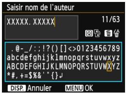 CANON EOS 1200D - Procedure de saisie de texte - 1
