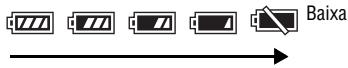 SONY ALPHA 7 - Verificar a energia restante da bateria - 1