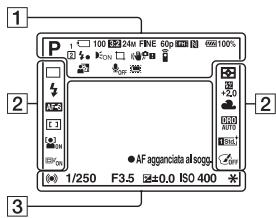 SONY ALPHA 7 - Per il modo dello schermo LCD Per la riproduzione (Display sulle informazioni di base) - 1