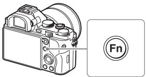 SONY ALPHA 7 - Sélection d'une fonction au moyen du bouton fn (fonction) - 1