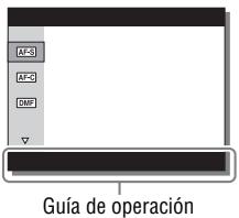 SONY ALPHA 7 - Para hacer los ajustes individuales en la pantalla exclusiva - 1