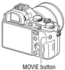 SONY ALPHA 7 - Press the MOVIE button to start recording. - 1