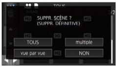 PANASONIC HC-V750 - Suppression de scènes/images fixes - 3