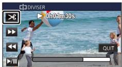 PANASONIC HC-V750 - Touchez pour établir le point de division. - 1