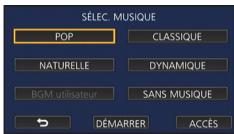 PANASONIC HC-V750 - Touchez [demarrer] et démarrez le test du son. - 1