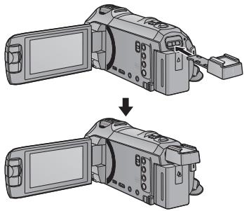PANASONIC HC-V750 - Fixation de l'adaptateur de griffe porte-accessoires - 1