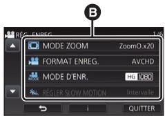 PANASONIC HC-V750 - Utilisation de l'écran de menu - 3