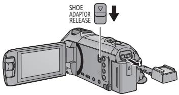 PANASONIC HC-V750 - Retrait de l'adaptateur de griffe porte-accessoires - 1