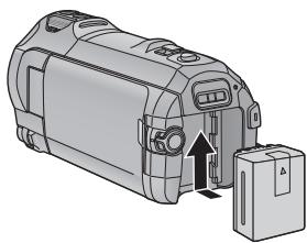 PANASONIC HC V770 - Insertion/retrait de la batterie - 1