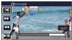 PANASONIC HC V770 - Touchez  pour établir le point de division. - 1