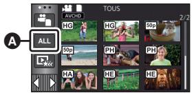PANASONIC HC V770 - Lecture d'images animées/images fixes par date - 2