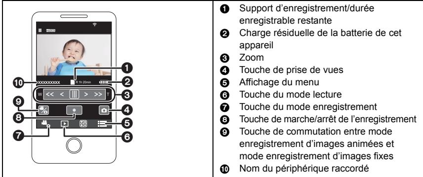 PANASONIC HC V770 - Affichage à l'écran pendant l'opération à distance - 1