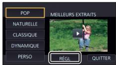 PANASONIC HC V770 - Touchez [régl] pour sélectionner l'élément à changer. - 1