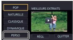 PANASONIC HC V770 - Pour configurer l'effet personnalisé - 1