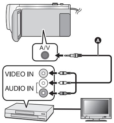PANASONIC HC V770 - Duplication avec équipement sans fente pour carte SD ni connecteur USB ou avec un appareil video - 1