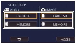 PANASONIC HC V770 - Sélection d'un support d'enregistrement [WX970M]/[VX870M]/[V770M] - 1
