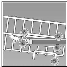 BOSCH SMS25GW02E - Panier à vaisselle supérieur avec des paires de roulettes en haut et en bas - 2