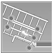 BOSCH SMS25GW02E - Panier à vaisselle supérieur avec des paires de roulettes en haut et en bas - 1