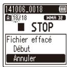 OLYMPUS VN-731PC - Suppression de fichiers - 6