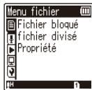 OLYMPUS VN-731 PC - Pendant un enregistrement/une lecture ou lorsque l'enregistreur vocal est en mode d'arrêt, appuyez sur la touche MENU. - 2